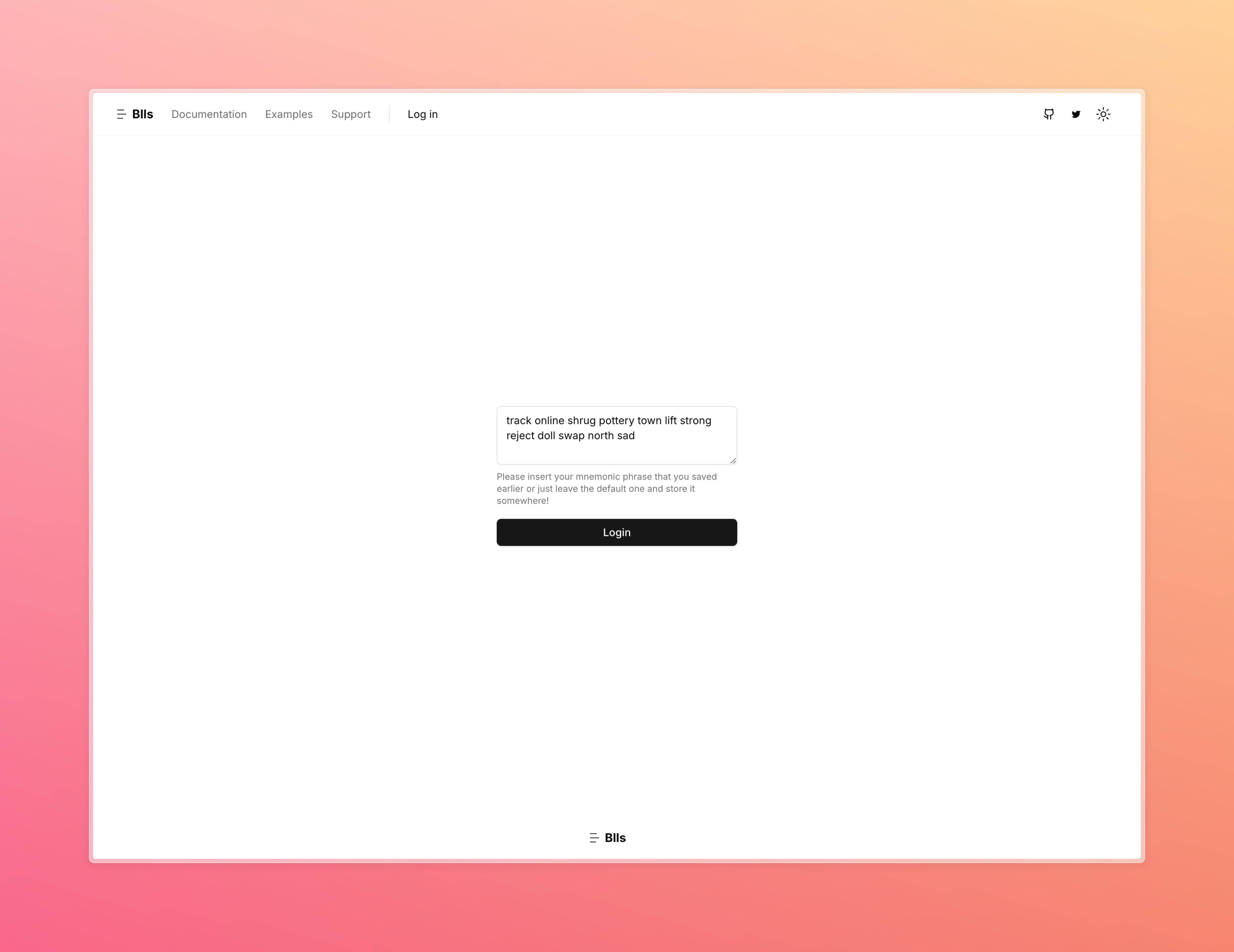 Create your wallet