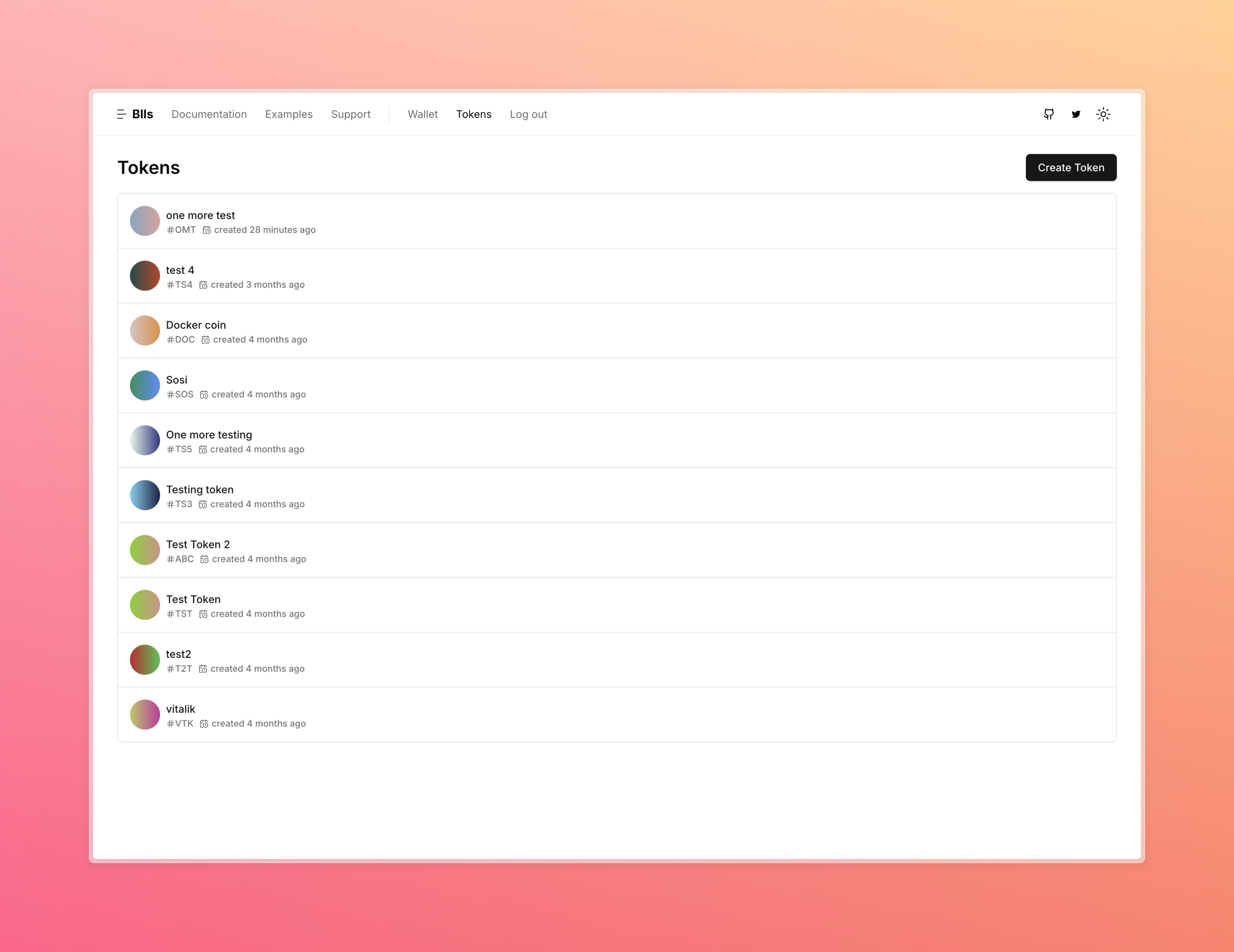 tokens